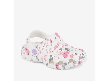 Detské clogsy COQUI LITTLE FROG White/ Pink