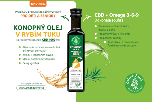 Konopný olej v rybím tuku s CBD