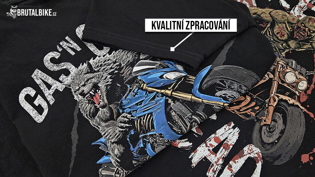 Detail dámské triko Gas n Claws