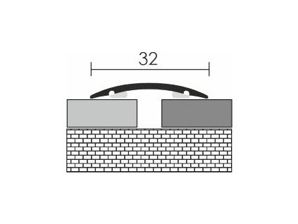 45426 - Přechodová lišta samolepicí, hliník - délka 2,7 m