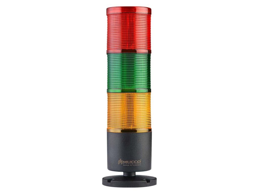 Tři vrstvy sloupek / LED maják s bzučákem povrchovou montáž 12-24-40-250V AC/DC (Operating Voltage 12-24V AC/DC)