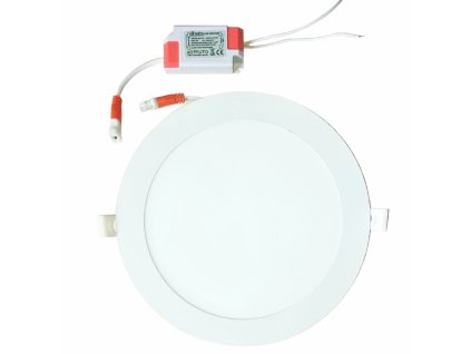 Kulatý LED panel 15W / 1350Lm kruhový vestavný, napájecí zdroj součástí sestavy (Barva světla #EFFAFB:Studena bílá - 6500K)