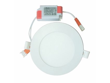 Kulatý LED panel 6W / 540Lm kruhový vestavný (napájecí zdroj součástí sestavy) (Barva světla #F7FF68:Teplá bílá - 3200K)