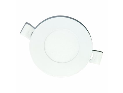 Kulatý LED panel 3W / 270Lm kruhový vestavný (napájecí zdroj součástí sestavy) (Barva světla #F7FF68:Teplá bílá - 3200K)
