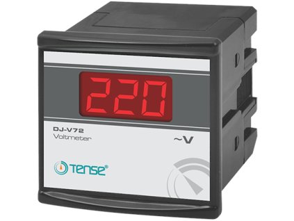 DJ-V - Voltmetr panelový digitální vestavný pro AC 1-500V, panelová měřidla (Výška x Šířka 48mm x 48mm)