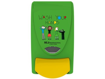 Dávkovač penového mydla PROLINE Wash Your Hands, 1l, zelený