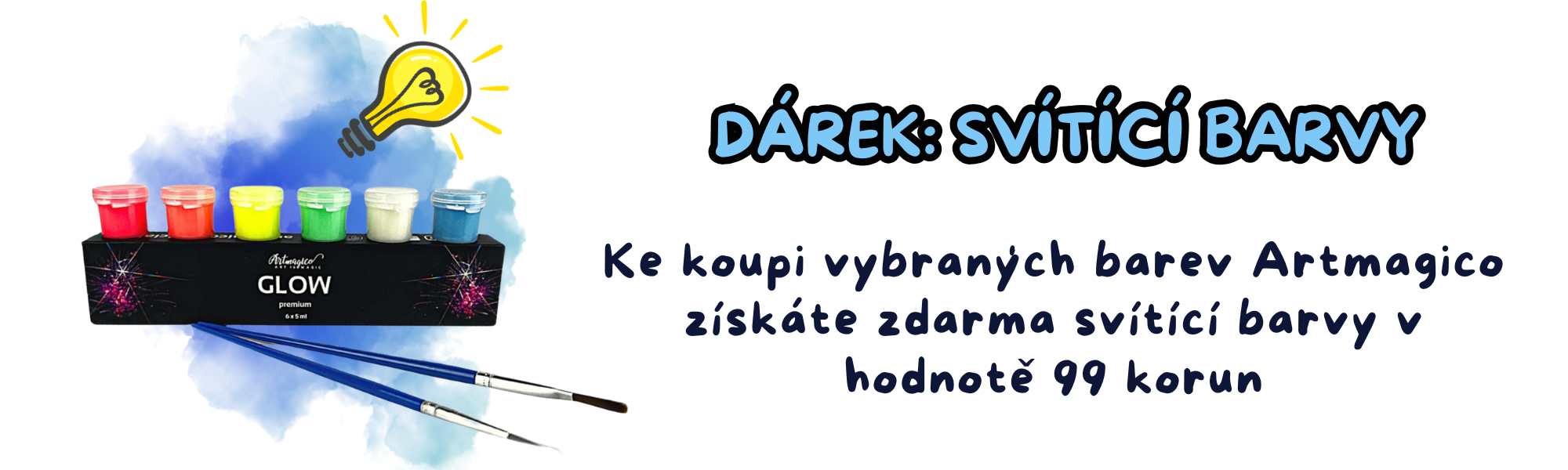 Dárek k nákupu svítící barvy