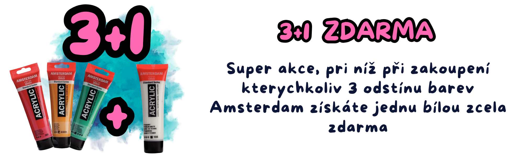 Barvy amsterdam - 3+1 zdarma akce