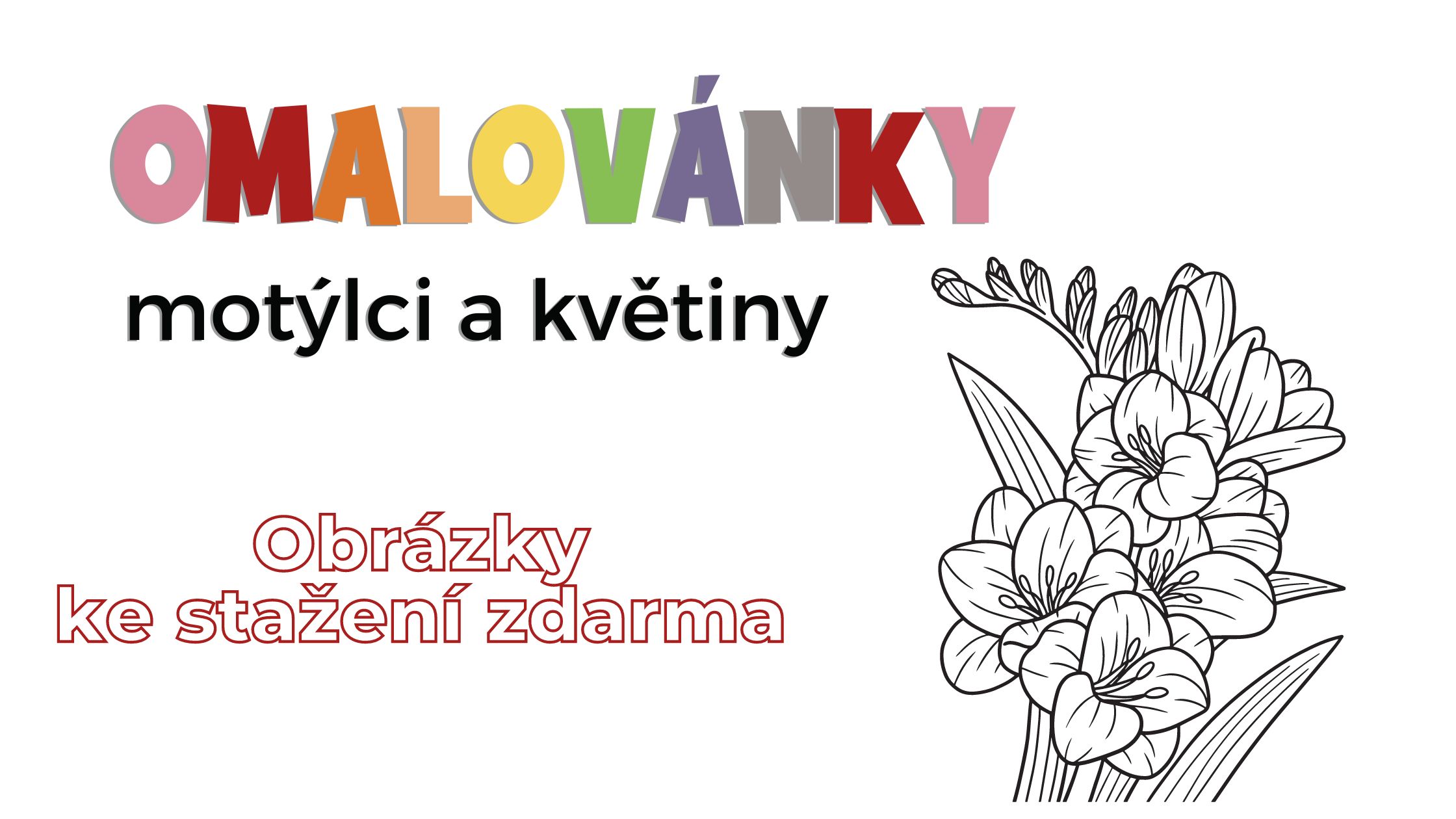 Omalovánky motýlci a květiny