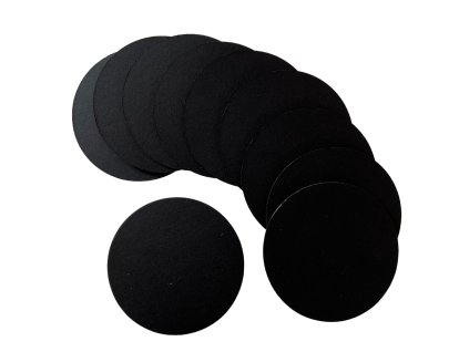 1209 cerne papirove podtacky 10 cm 10 ks