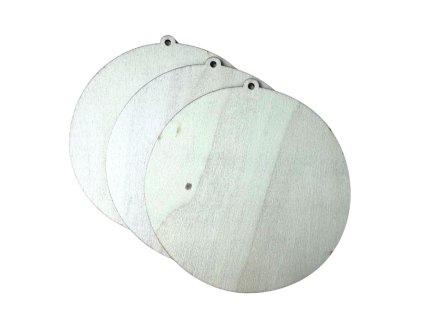 3918 creatissimo dreveny vyrez ve tvaru banky s dirkou 10 cm sada 3 kusu