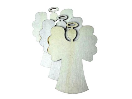 3921 creatissimo dreveny vyrez ve tvaru andilka 10 cm sada 3 kusu