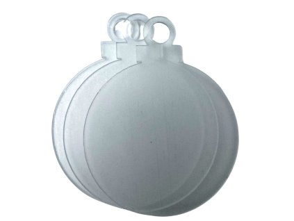 3933 creatissimo vanocni banka akrylova cira na zaveseni 10 cm 3ks