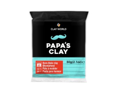 5363 papa s clay polymerova hmota 60 g tyrkysova