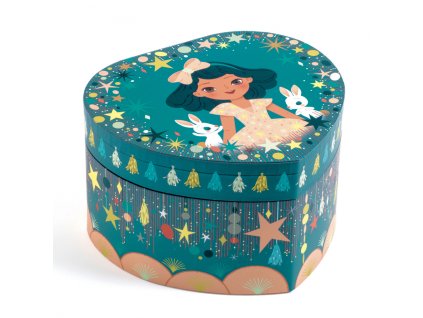 Hrací šperkovnice modré srdce - Djeco - Tanečnice