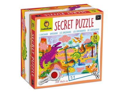 7313 ludattica secret puzzle s lupou dinosauri