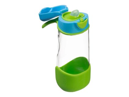 7877 b box sportovni lahev modra zelena 450 ml