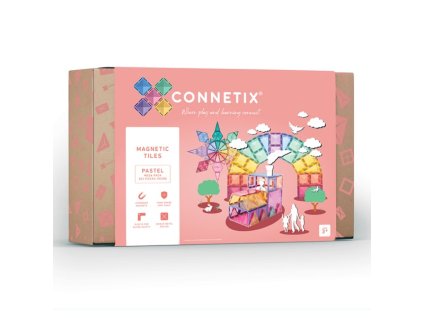 Connetix magnetická stavebnice 202 dílků pastelová