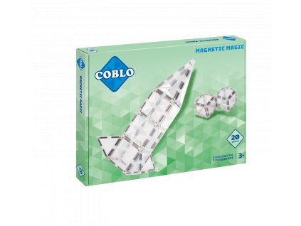 9302 coblo magneticka stavebnice 20 dilu pruhledne