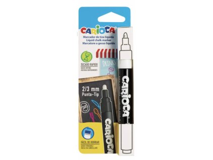 Carioca křídový popisovač bílý 1ks