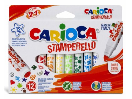 Carioca Stamperello fixy 12ks s razítky