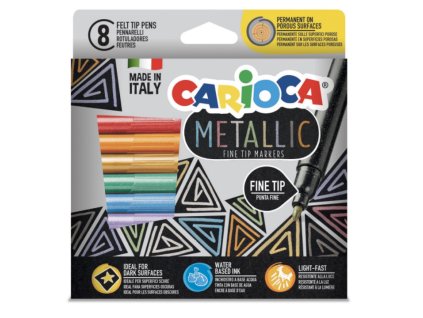 Carioca Metallic fix s jemným hrotem 8ks