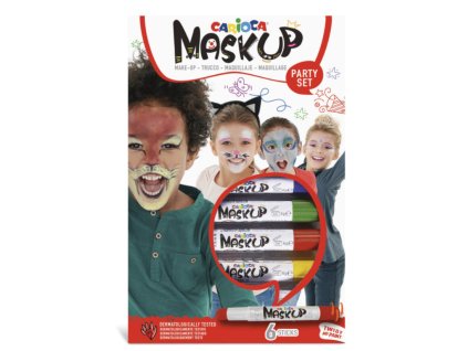 Carioca Mask Up barvy na obličej Party 6ks