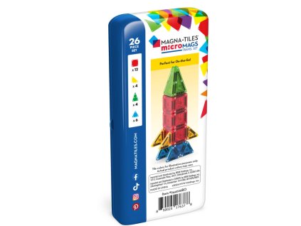 Magnetická stavebnice micro Mags- Travel set 26 dílů - Magna-Tiles