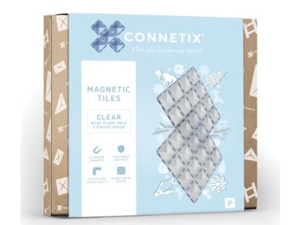 Connetix - Magnetická základna 2 díly - průhledná