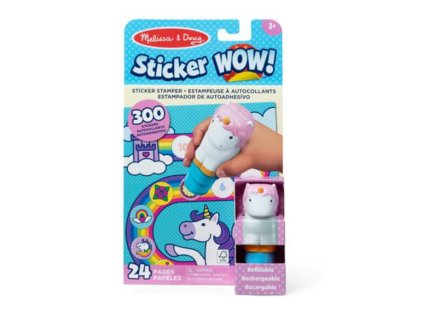 Sticker WOW! Obrázková knížka s razítkovačem - Jednorožec
