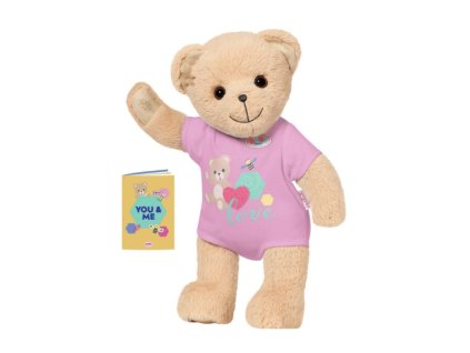 Zapf Medvídek BABY born, růžové oblečení