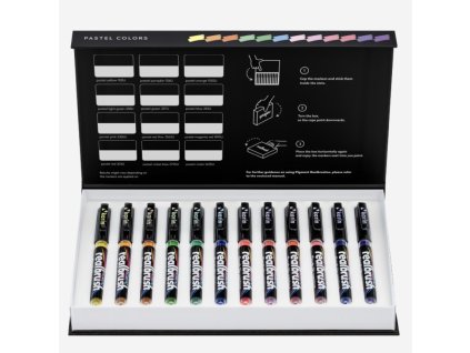 Karin Real Brush PIGMENT 12 ks pastel colors