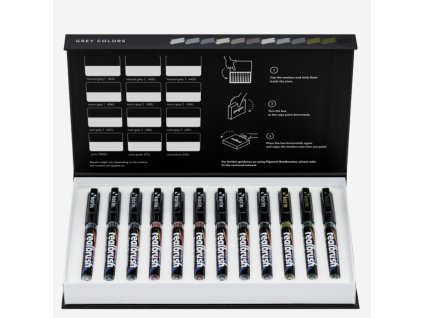Karin Real Brush PIGMENT 12 ks gray colors