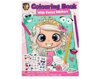 Omalovánka s vtipnými samolepkami A4