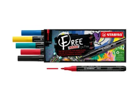 STABILO FREE Akrylový popisovač T100 Sada 2 - Royal NEW