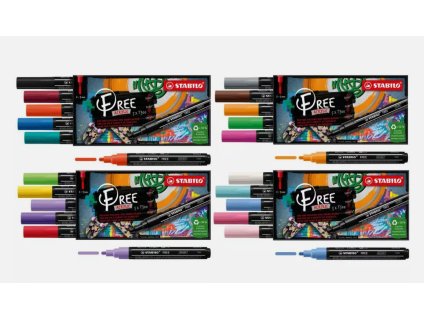 STABILO FREE Akrylový popisovač T300 Sada Candy NEW