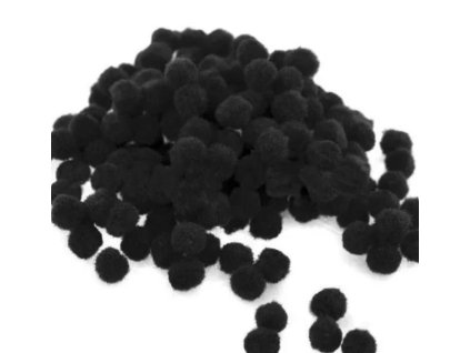 Pom pom černá 1cm