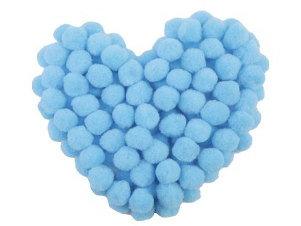pom pom light blue