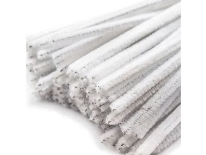 Pentart - žinylkový plisovaný drát, 10 ks, bílá