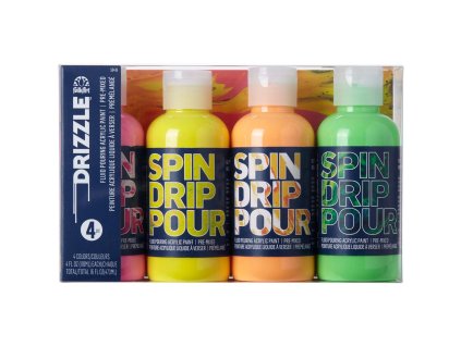 FolkArt Drizzle Premium Neon lights - Sada akrylových barev pro pouring
