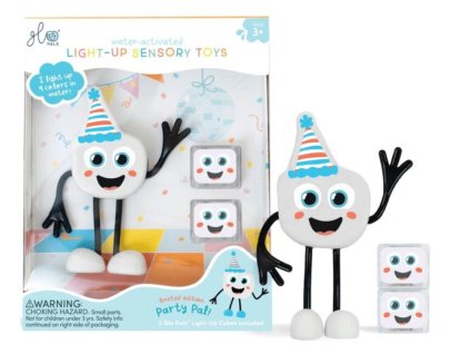 Glo Pals - figurka Party Pal -vícebarevná + 2 svítící kostky do vody