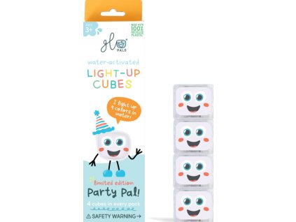 Glo Pals - svítící senzorické kostky do vody-vícebarevné-Party Pal 4 ks
