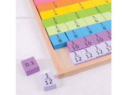 Bigjigs Toys - Didaktická tabulka Zlomky