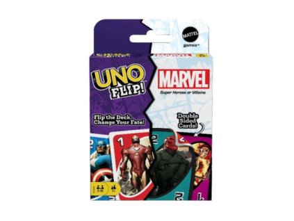 Mattel - karetní hra UNO FLIP Marvel