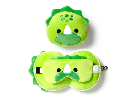 Relaxeazzz - Cestovní polštář a maska na oči - Dinosaurus