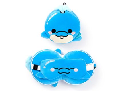 Relaxeazzz - Cestovní polštář a maska na oči - Delfín