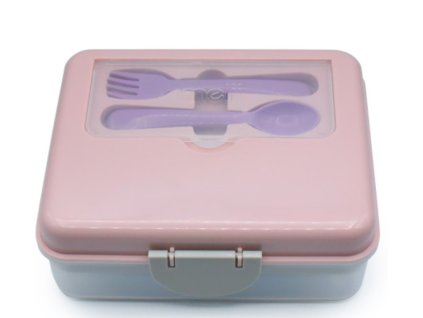 Melii Dvoupatrový Bento box na svačinu růžový