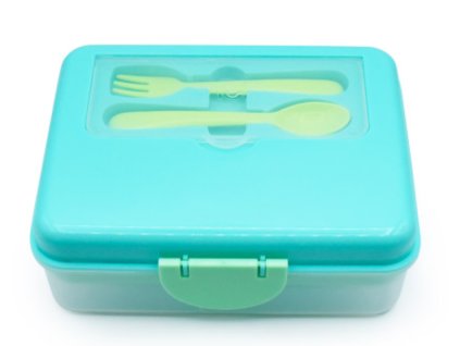 Melii Dvoupatrový Bento box na svačinu modrý