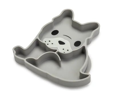 Melii Silikonový dělený talířek s přísavkou - buldoček