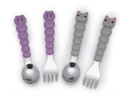 Melii dětský příbor kočka-buldoček 4 ks